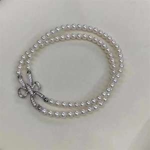 Bracelet princesse style Zhuji Star, double couche, perles naturelles de 3-4 mm, nouvelle boucle, bracelets et joncs élégants en perles - Product Image 3