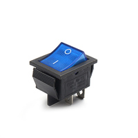 Offre Spéciale ZhaoFa Double Interrupteur à Bascule T105/55 DPDT ON-OFF avec Lampe Néon 16A 125VAC IP35 KCD4
