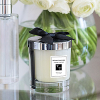 Ventes en gros de récipients à bougies transparents de luxe, boîte-cadeau, emballage personnalisé, logo personnalisé, pot à bougie en verre avec couvercle