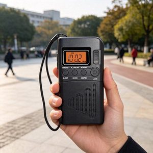 Radio de Bolsillo <span class=keywords><strong>Mini</strong></span> Portátil de Alta Sensibilidad Digital AM FM de 2 Bandas, Funciona con Pilas AAA, Regalo para Personas Mayores, OEM, Logotipo Personalizado, Venta al por Mayor - Product Image 1