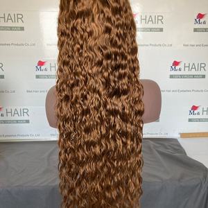 Transparente para Pelucas de Cabello Humano 100% Natural, Ondulado, Encaje Ultrafino, Nudos Pequeños, Rubio Miel, Personalizable - Product Image 2