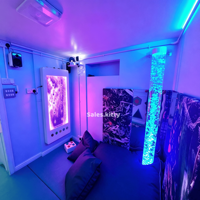 Equipo de Terapia Sensorial para Autismo, Panel de Pared de Burbujas para Sala Sensorial Visual, Panel de Luz LED Interactivo con Cambio de Color para Entrenamiento