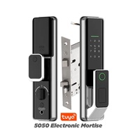 Serrure de porte intelligente à empreintes digitales en alliage d'aluminium avec application TUYA ou TT Lock pour la sécurité domestique