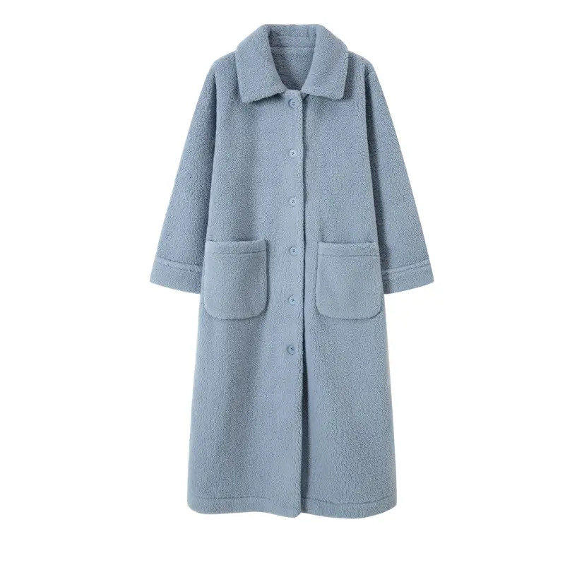 Pyjamas for women autumn winter sherpa fleece new plus size plus thick robe home dress bathrobe set