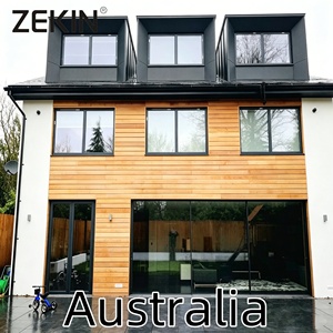 Fenêtre coulissante en aluminium certifiée AS2047 Zekin Australia Project Villa, porte coulissante en verre, fenêtre panoramique résistante aux impacts d'ouragan - Product Image 1