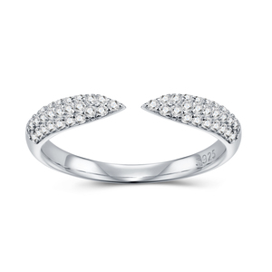 Prix usine bijoux 2025 nouveaux Designs mode anneau ouvert femmes luxe Moissanite argent anneaux pavé réglage muti-gemmes anneau de bande - Product Image 5