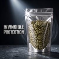 Sacs Doypack autoportants en stock avec poche frontale transparente, fermeture éclair sur le dessus, différentes tailles, sacs en plastique réutilisables et scellés