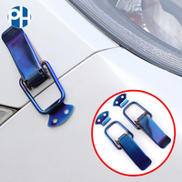 2 poignées de porte en alliage d'aluminium, garnitures de porte arrière, accessoires de voiture, goupilles de verrouillage, crochets de traction, finition mate, installation facile, modèle ABG
