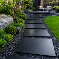 Dalles de granit noir pur sur mesure OEM et ODM pour revêtements de sol, plans de travail de cuisine, comptoirs, dessus de table, décoration intérieure