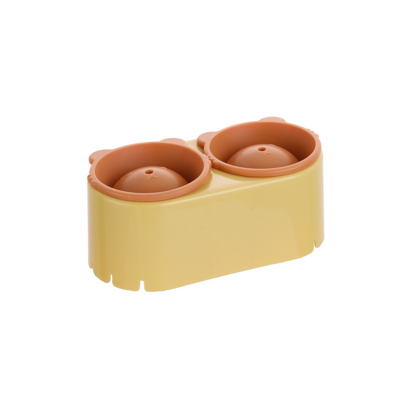 Double-ball ice tray - yellow