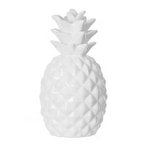 زينة سيراميك على شكل أناناس للمكتب باللونين الأبيض والوردي، ديكور منزلي - Product Image 2