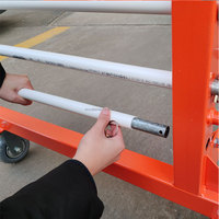 Chariot de stockage en verre pliable et détachable personnalisé, chariot de transport de matériel