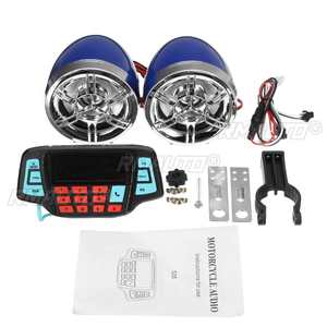 Système audio Bluetooth pour moto, haut-parleurs de studio, radio FM, lecteur MP3, scooter, VTT, télécommande, alarme, haut-parleur - Product Image 3