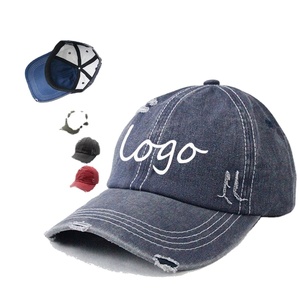 Gorra de Béisbol Personalizada con Logotipo, Estilo Desgastado, 6 Paneles, Barata al por Mayor, Gorra Tipo Dad Hat - Product Image 1