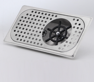 BR612-1 Lavavasos Portátil Moderno y Sostenible de Acero Inoxidable para Mostrador, con Activación por Presión, para Cafetería - Product Image 1