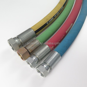 Assemblage de tuyau en <span class=keywords><strong>caoutchouc</strong></span> NBR OEM ODM 1/4 "<span class=keywords><strong>6mm</strong></span> Raccord de connecteur M22 Tuyau de nettoyeur haute pression tressé en fil d'acier Service de coupe personnalisé - Product Image 3