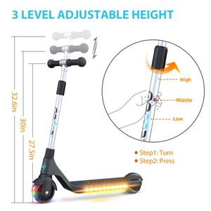 Nouvelle conception de trottinette à deux roues avec lumières LED latérales pour enfants - Product Image 3