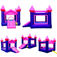 Château gonflable commercial en PVC de grande taille avec toboggans, trampolines et jeux, parc de trampolines extérieur certifié CE, installation facile