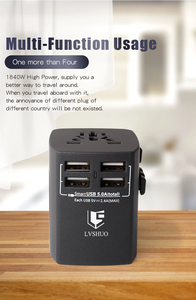 Bộ Sạc Nhanh Bộ Chuyển Đổi Du Lịch Quốc Tế Thông Dụng Bộ Chuyển Đổi Nguồn US UK EU Bộ Sạc Du Lịch Toàn Cầu Với 4 Cổng USB - Product Image 4