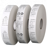 Logo personnalisé Polyamide nylon taffetas ruban de satin tissu étiquette de vêtement matériel