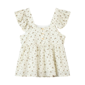 Vestido de Algodón Muselina sin Mangas con Estampado Floral para Niñas, Traje Jacquard, Ropa de Playa de Verano para Niñas, Personalizable - Product Image 1