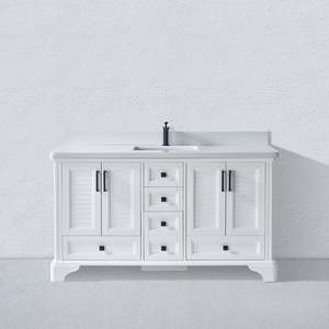 Lavabo Doble de Estilo Europeo Pintado de Blanco, Directo de Fábrica, Conjunto Clásico para Mueble de Baño - Product Image 6