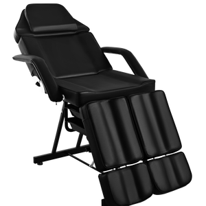 Commercio all'ingrosso stile tradizionale letto nero di bellezza sedia di massaggio facciale con la gamba regolabile per Spa e tatuaggio fatto - Product Image 1