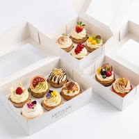 Boîte à pâtisserie en papier écologique avec fenêtre transparente pour les desserts de boulangerie, les gâteaux, les biscuits, le pain, l'emballage cadeau de vente au détail