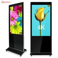 Kiosque Totem avec écran Lcd Wifi de 55 pouces, lecteur de publicité d'intérieur, Machine, support au sol, affichage numérique