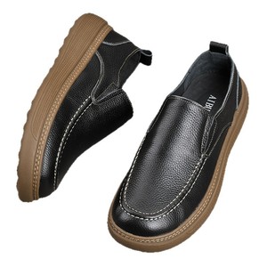Chaussures rétro pour hommes en cuir de vache, bout rond, à lacets, respirantes, semelle extérieure en caoutchouc, semelle intermédiaire en EVA, toutes saisons, chaussures robustes - Product Image 5