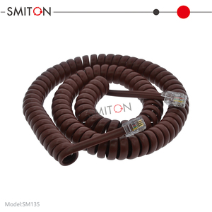 Connecteur <span class=keywords><strong>Rj22</strong></span> à <span class=keywords><strong>Rj22</strong></span> câble en spirale 4p4c combiné téléphonique cordon à ressort enroulé Rj11 Rj10 Rj9 câble cordon d'alimentation rallonge - Product Image 2