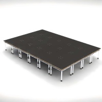 Plataforma de Escenario Portátil de Aluminio, Altura Ajustable, Escenario Modular para Conciertos, Eventos, Bodas