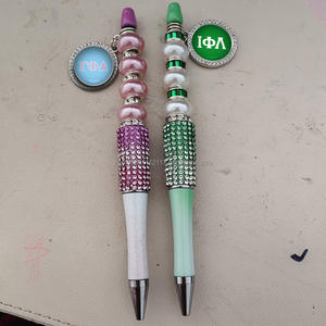 Bolígrafo con Colgante de 14.5cm de Largo, Personalizado con el Logotipo de la Hermandad Griega HOJ, Bolígrafo con Cuentas - Product Image 4