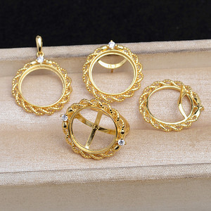 Set Vintage DIY con Soporte para Colgante de Plata 925, 5845 Soportes Vacíos, Perlas de 8mm, Espirales de Masa Frita para Creación de Accesorios Mabe - Product Image 1