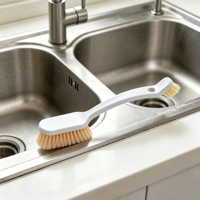 Brosse à poêle à long manche, poils doux anti-rayures, brosse à vaisselle de cuisine résistante à la chaleur, brosse pour poêle antiadhésive, poêle en fonte