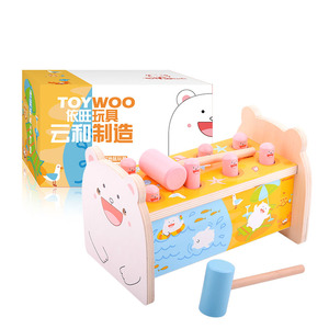 ของเล่นเคาะตีตัวตุ่นไม้มอนเตสซอรี่สำหรับเด็ก ของเล่นเสริมพัฒนาการทางสติปัญญา - Product Image 2