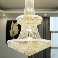 Lustre suspendu moderne en or DUOMEIJU pour la maison, le bureau, grand projet, cristal K9, LED, plafonnier, garantie de 2 ans