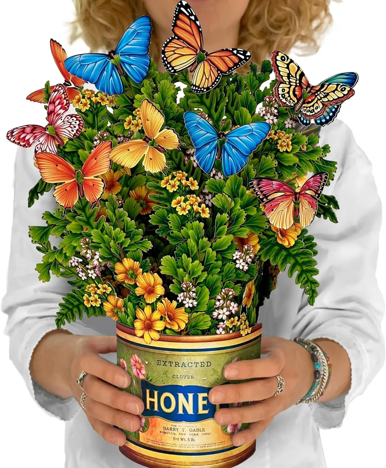 12" Life Sized Butterflies Forever Flower Bouquet 3D Pop Up Greeting Cards Mother's Day Gifts Birthday Gift Cards Gifts for Her