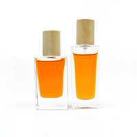 Flacon compte-gouttes en verre plat transparent et givré, bouteille de parfum, rectangulaire, nouveau Design, de 15ml, 30ml, 60ml, 10 pièces