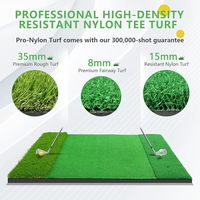 Tapis de golf à double gazon de qualité supérieure 5x4ft épaissi pratique de golf tapis de frappe intérieur extérieur entraînement de golf tapis d'écaillage