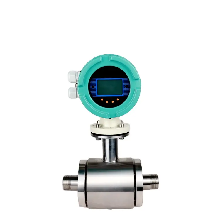 RS485 pulse 4-20mA magnetic sea water flowmeter 0.5% CE stainless steel milk PTFE Lining food liquid electromagnetic flow meter