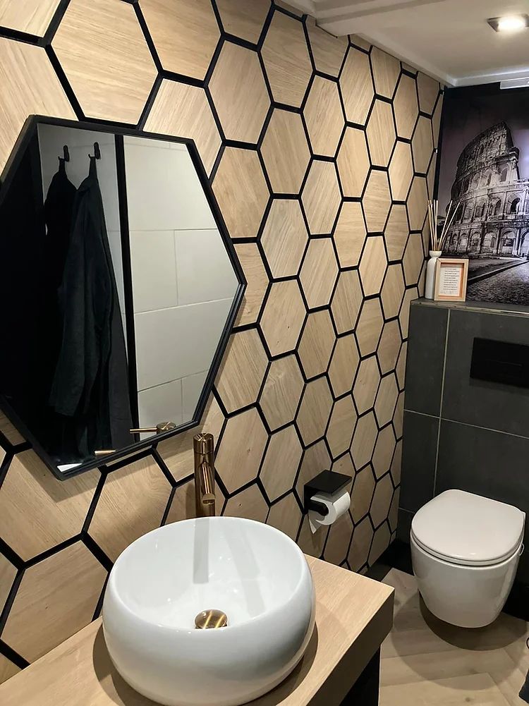 木製装飾ハニカム壁パネル六角形防音音響パネル| Alibaba.com