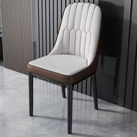 Ensemble de chaises de café en gros, chaises de salle à manger pivotantes en cuir, chaises de cuisine élégantes avec pieds en métal pour la maison, le bureau et l'appartement