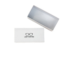 Caja de embalaje exterior para gafas, estuche para gafas de sol con tapa y base, caja blanca con tapa tipo cielo y tierra, reforzada, resistente a la presión, personalizada