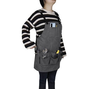 Delantal <span class=keywords><strong>de</strong></span> barbacoa <span class=keywords><strong>de</strong></span> lona multibolsillo para limpiar herramientas <span class=keywords><strong>de</strong></span> <span class=keywords><strong>barro</strong></span> a prueba <span class=keywords><strong>de</strong></span> suciedad y práctico - Product Image 4