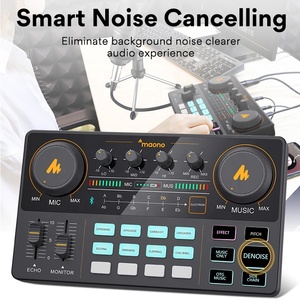 MAONOCASTER Professional Condenser Recording Studio Desktop Tripod Microphone With Sound Card and Headphone for Laptop Phones - Product Image 3