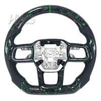 Volant de course sportif en fibre de carbone forgée verte personnalisé pour Ford Mustang S650 GT 350 500 Shelby 2024-2026