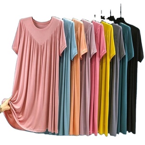 Camicie da <span class=keywords><strong>notte</strong></span> da donna tinta unita taglie forti, pigiami estivi, camicie da <span class=keywords><strong>notte</strong></span> a maniche corte, abbigliamento da <span class=keywords><strong>notte</strong></span> casual, abbigliamento da <span class=keywords><strong>notte</strong></span> affascinante e confortevole - Product Image 5