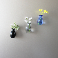 DIY Mini vase à plantes 3D en verre, aimant de réfrigérateur créatif, décoration pour la maison et le bureau, aimants autocollants pour vase