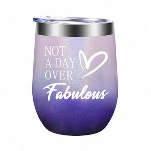 Gobelet isotherme personnalisé en acier inoxydable à double paroi, écologique, en forme d'œuf, 12 oz, pour café et vin, avec revêtement en poudre - Product Image 5